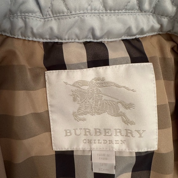 Children’s Burberry Jacket- 12 months Powder Blue - Picture 6 of 8